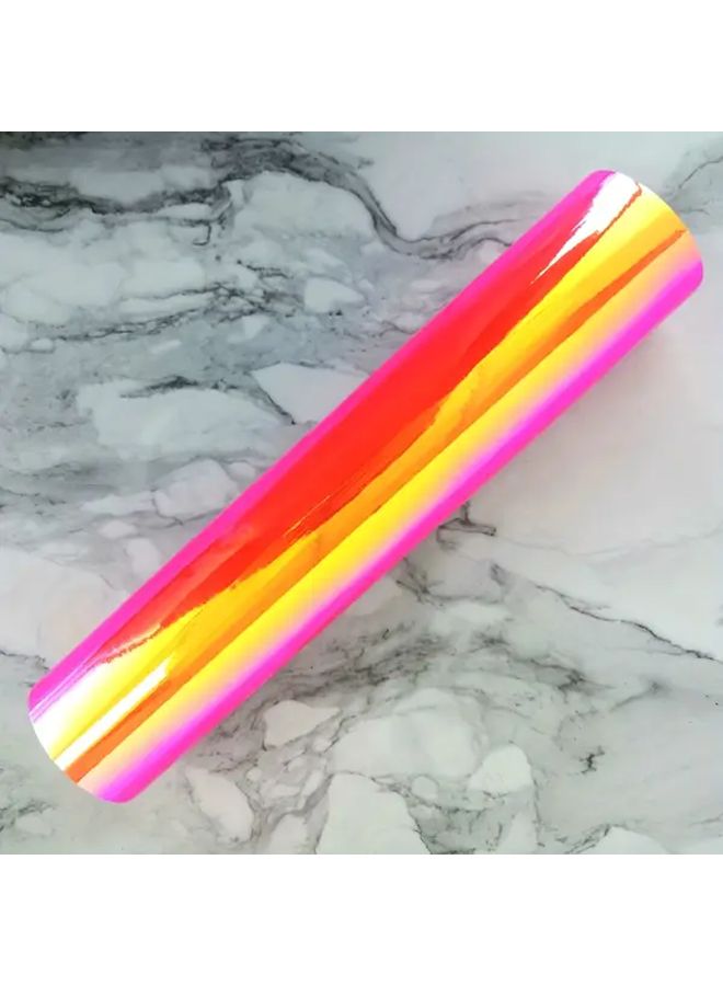 Iridescent Rainbow Decorative Film 11 8x40 Inches Red Advertising Window Sticker - Image 5